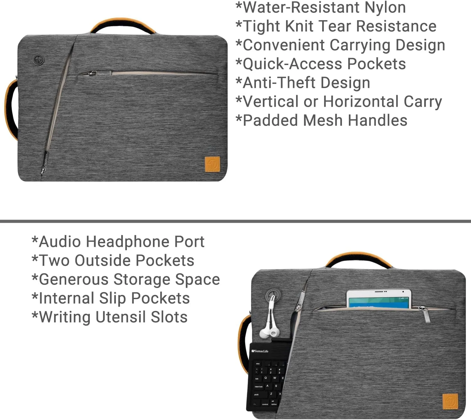 13 14-inch Convertible Laptop Bag for Chromebook S330 14" Flex 5 13", IdeaPad 1 3 14", Flex 5 14", ThinkPad, Yoga