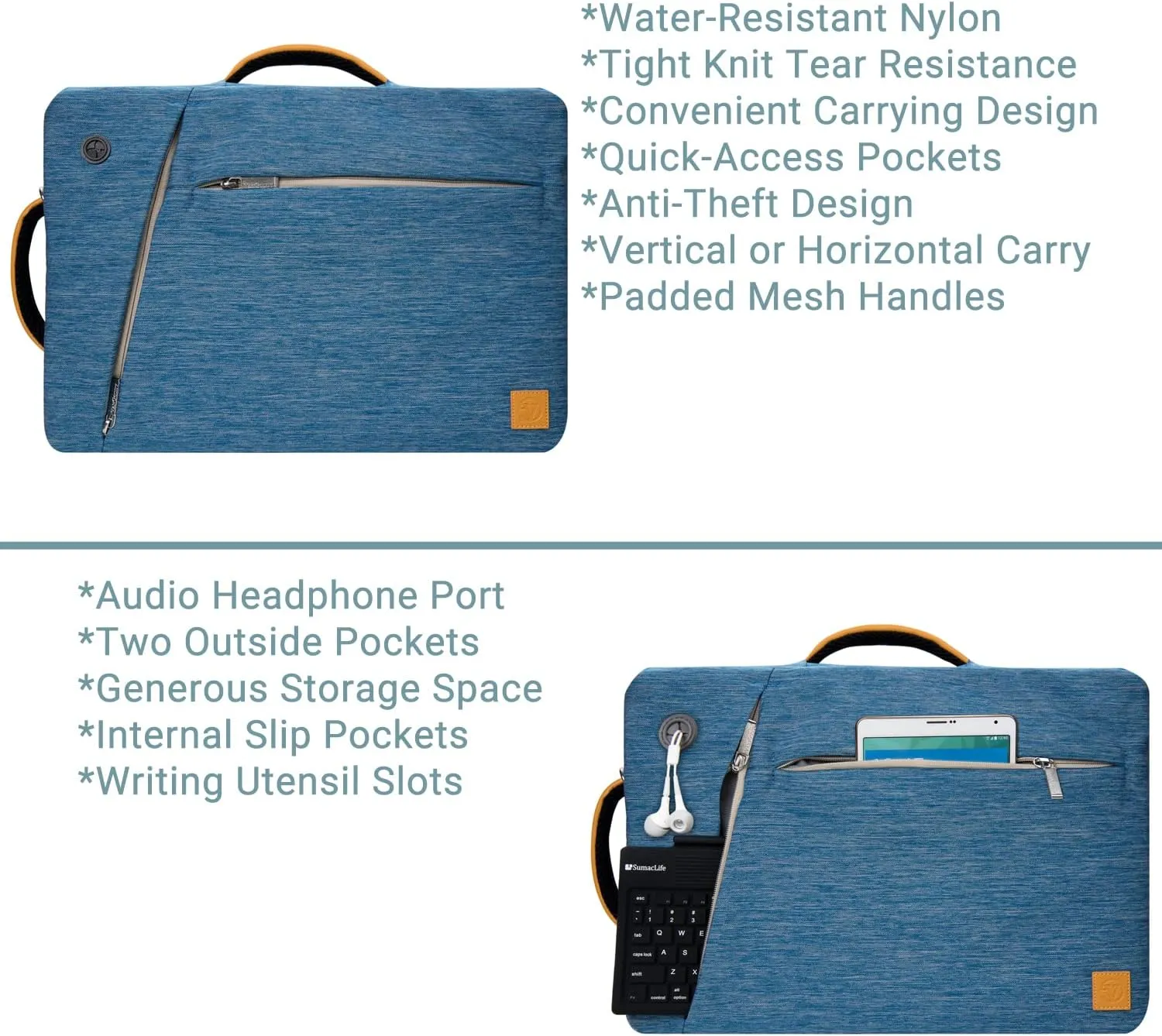 13 14-inch Convertible Laptop Bag for Chromebook S330 14" Flex 5 13", IdeaPad 1 3 14", Flex 5 14", ThinkPad, Yoga