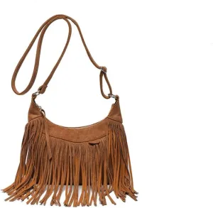 1pcs Crossbody Bag Fringe Fringe Purse Fringe Crossbody Purse Tassel Large Capacity Bag Lady Suede Purse. (Black)