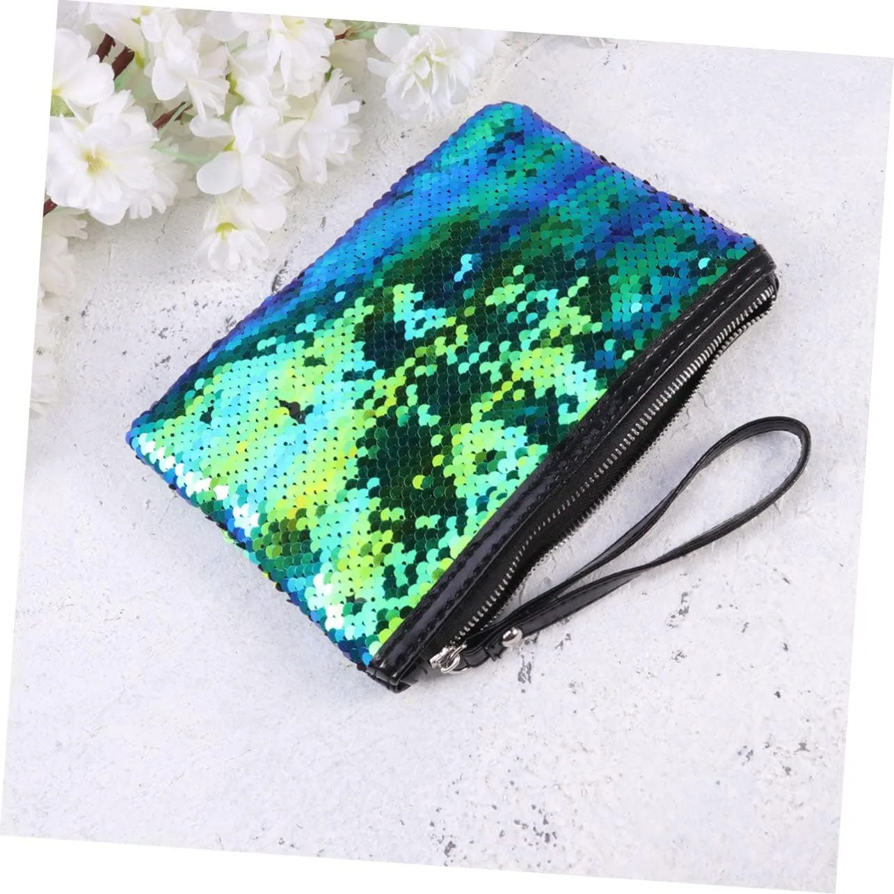 2pcs Makeup Bags Change Bag Colorful Bag Fashion Cosmetic Bag Sequin Bag Sequins Storage Bag, As Shownx2pcs, Size 1x2pcs