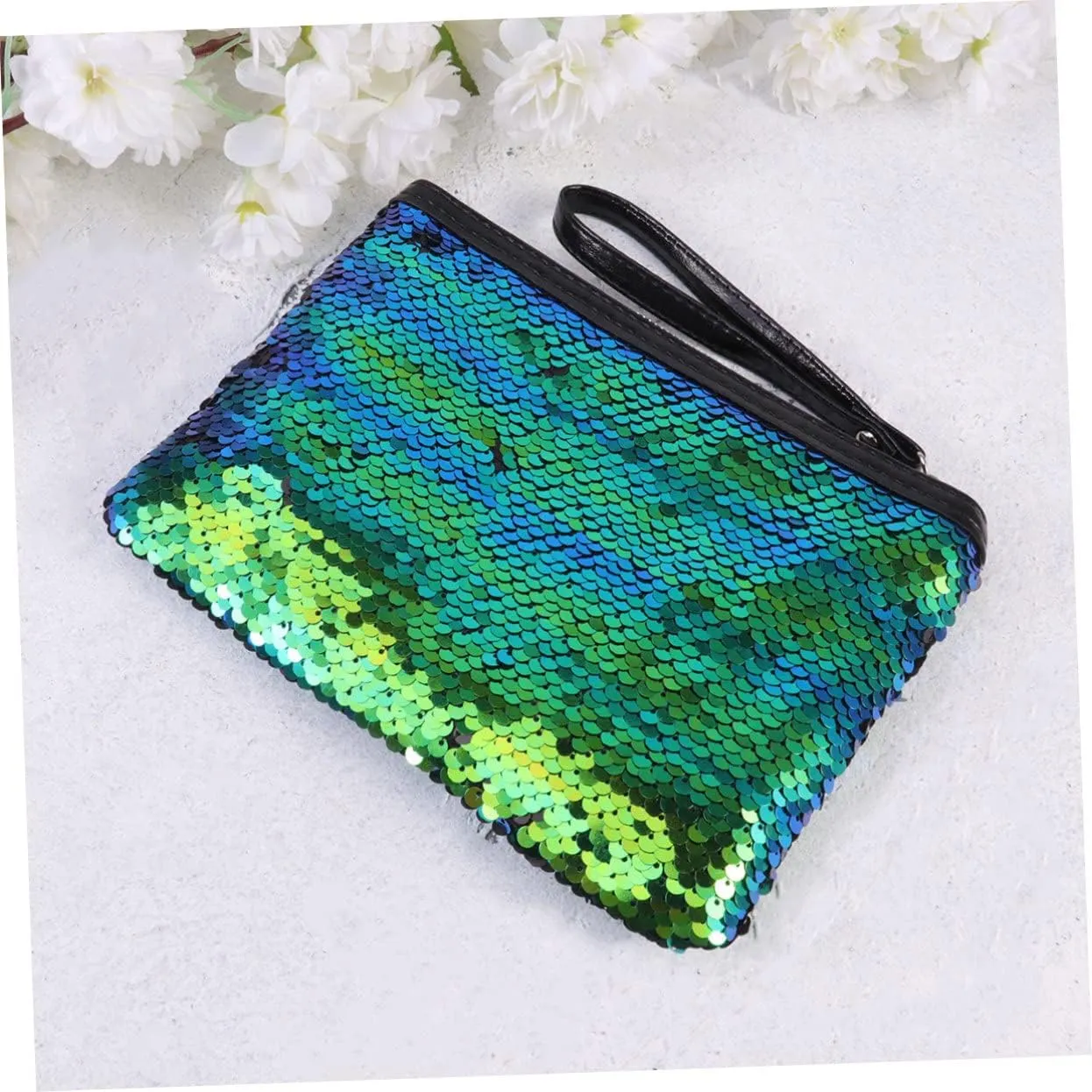 2pcs Makeup Bags Change Bag Colorful Bag Fashion Cosmetic Bag Sequin Bag Sequins Storage Bag, As Shownx2pcs, Size 1x2pcs