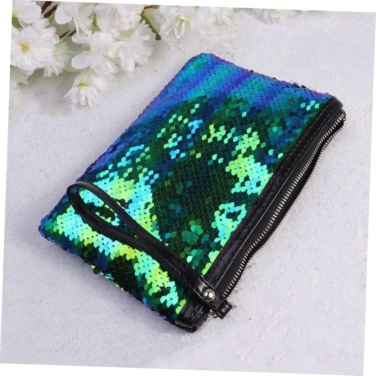 2pcs Makeup Bags Change Bag Colorful Bag Fashion Cosmetic Bag Sequin Bag Sequins Storage Bag, As Shownx2pcs, Size 1x2pcs