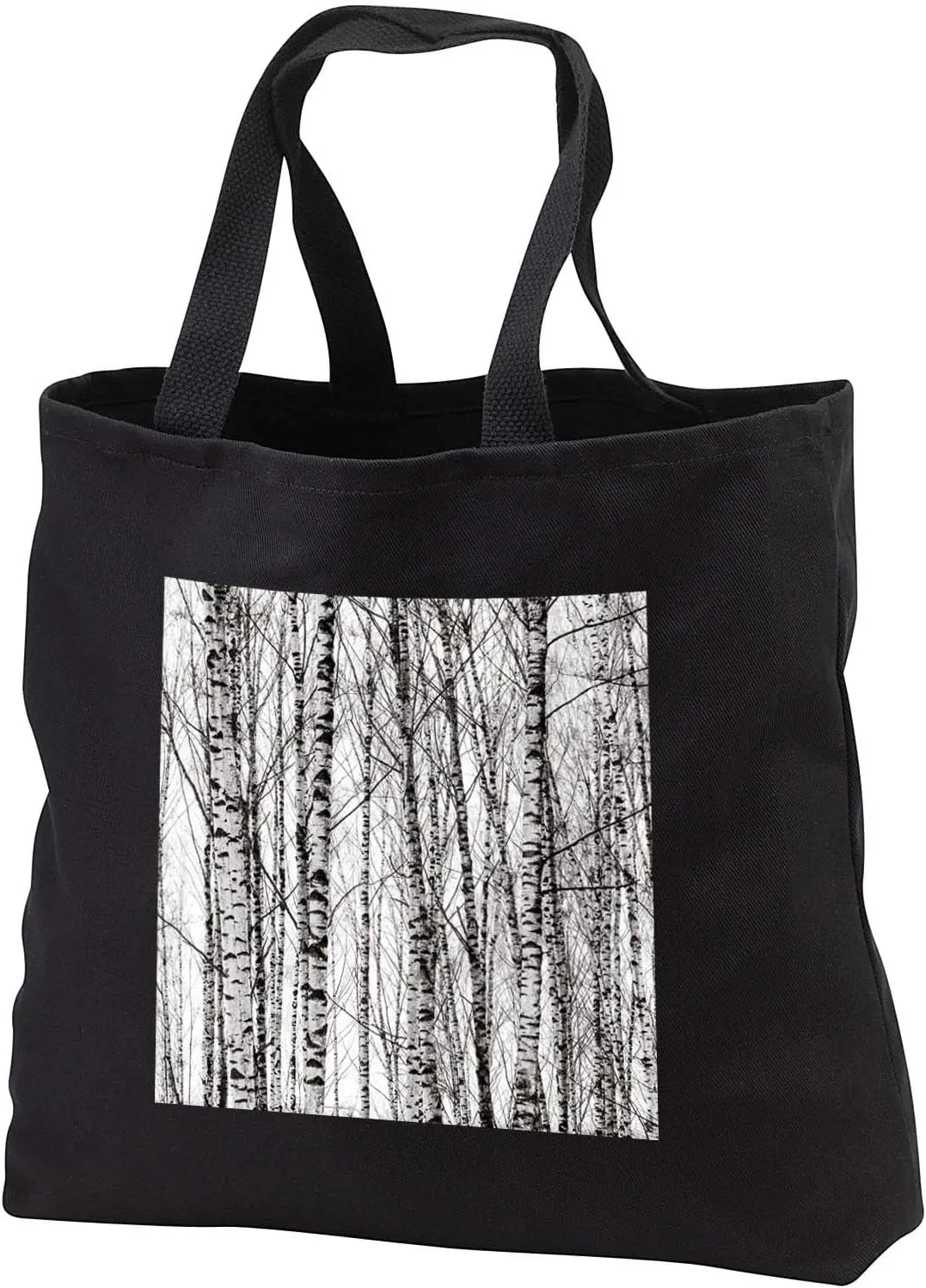 3dRose Birch trees in winter against the background of white sky - Tote Bags (tb_342925)