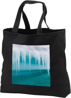 3dRose Danita Delimont - Icebergs - Icicles on edge of an iceberg, Antarctica - Tote Bags