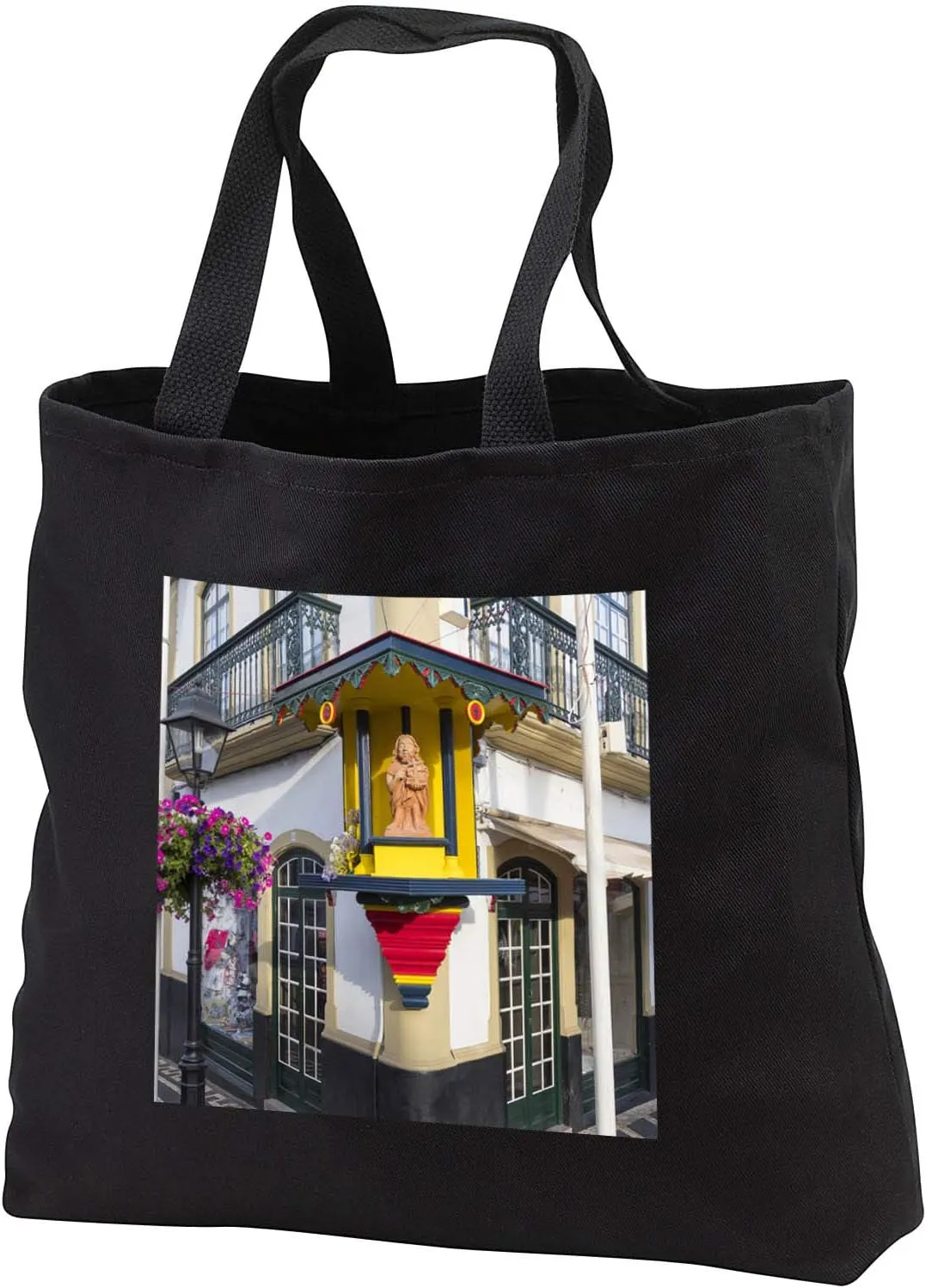 3dRose Famous facades, Angra do Heroismo historic center. Azores, Portugal. - Tote Bags (tb_344073)