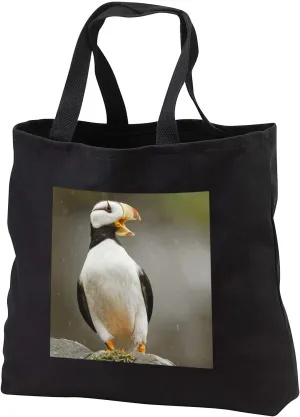 3dRose Horned Puffin, Lake Clark National Park, Alaska - Tote Bags (tb_345804)