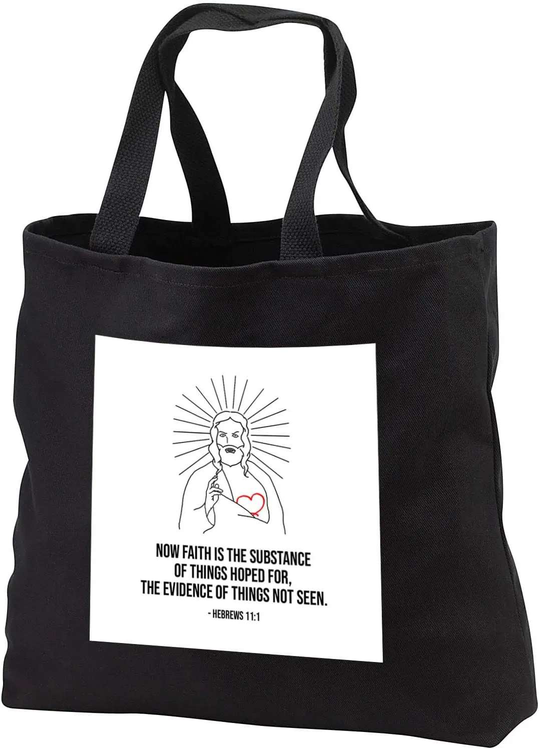 3dRose Now faith is the substance of things.. God bless you and protect you - Tote Bags (tb_334551)