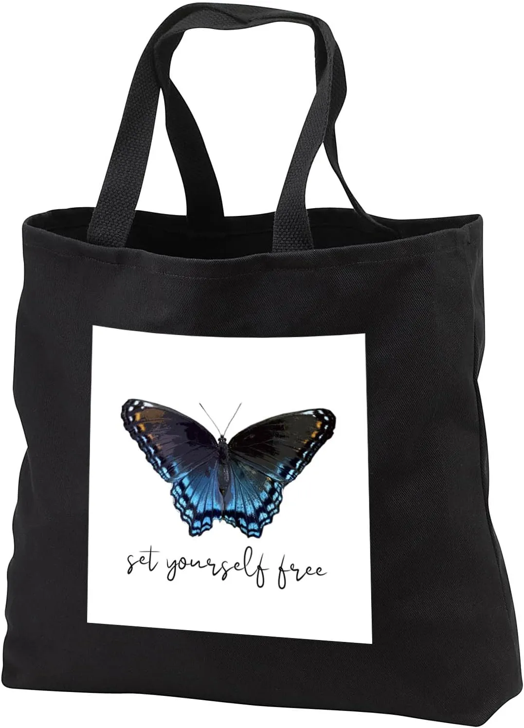 3dRose Set yourself free with a photograph of a red spotted purple... - Tote Bags (tb_337032)