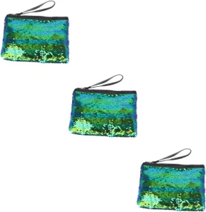 3pcs Changing Bag Storage Handbag Fashion Colorful Clutch Paillette Black Change Cosmetic Color, As Shownx3pcs, Size 1x3pcs