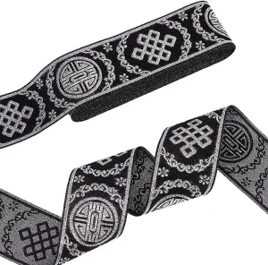 AHANDMAKER 10 Yards Vintage Boho Lace Trim, 1.97" Wide Floral Ribbon for DIY Clothing Accessories Home Decor, Light Yellow