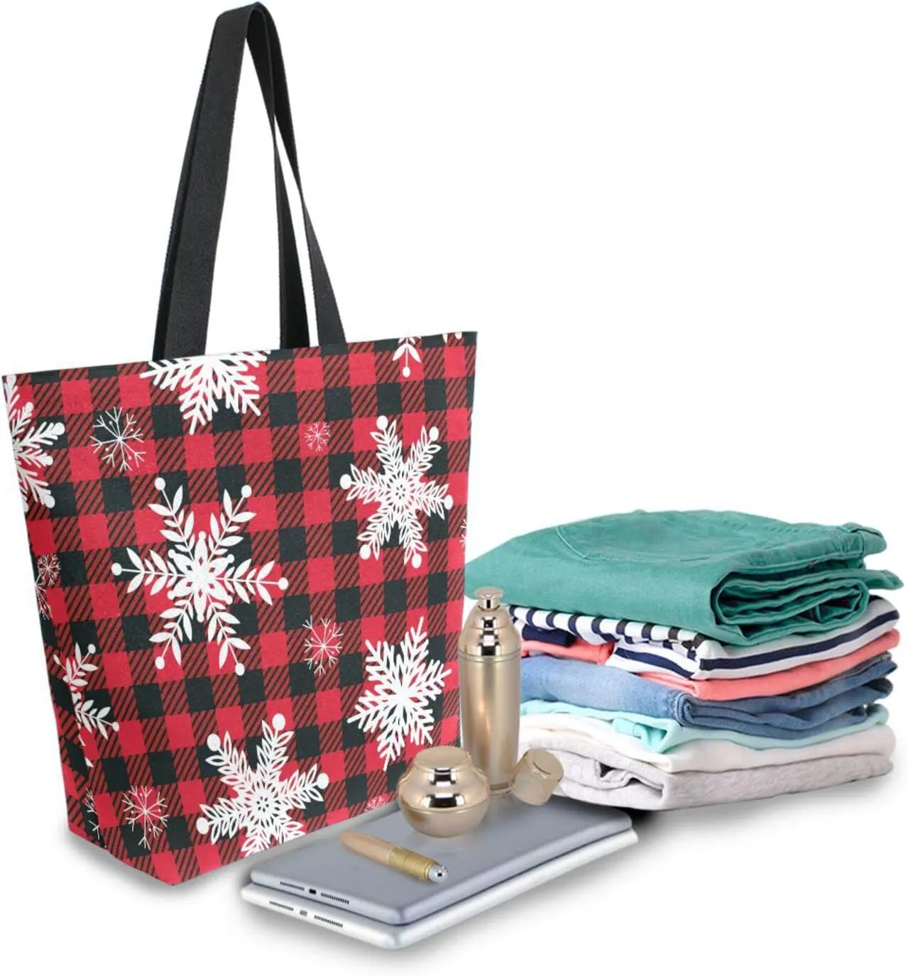 ALAZA Canvas Tote Bag Large Women Casual Shoulder Bag Handbag For Outdoors Holiday Weekender Travel