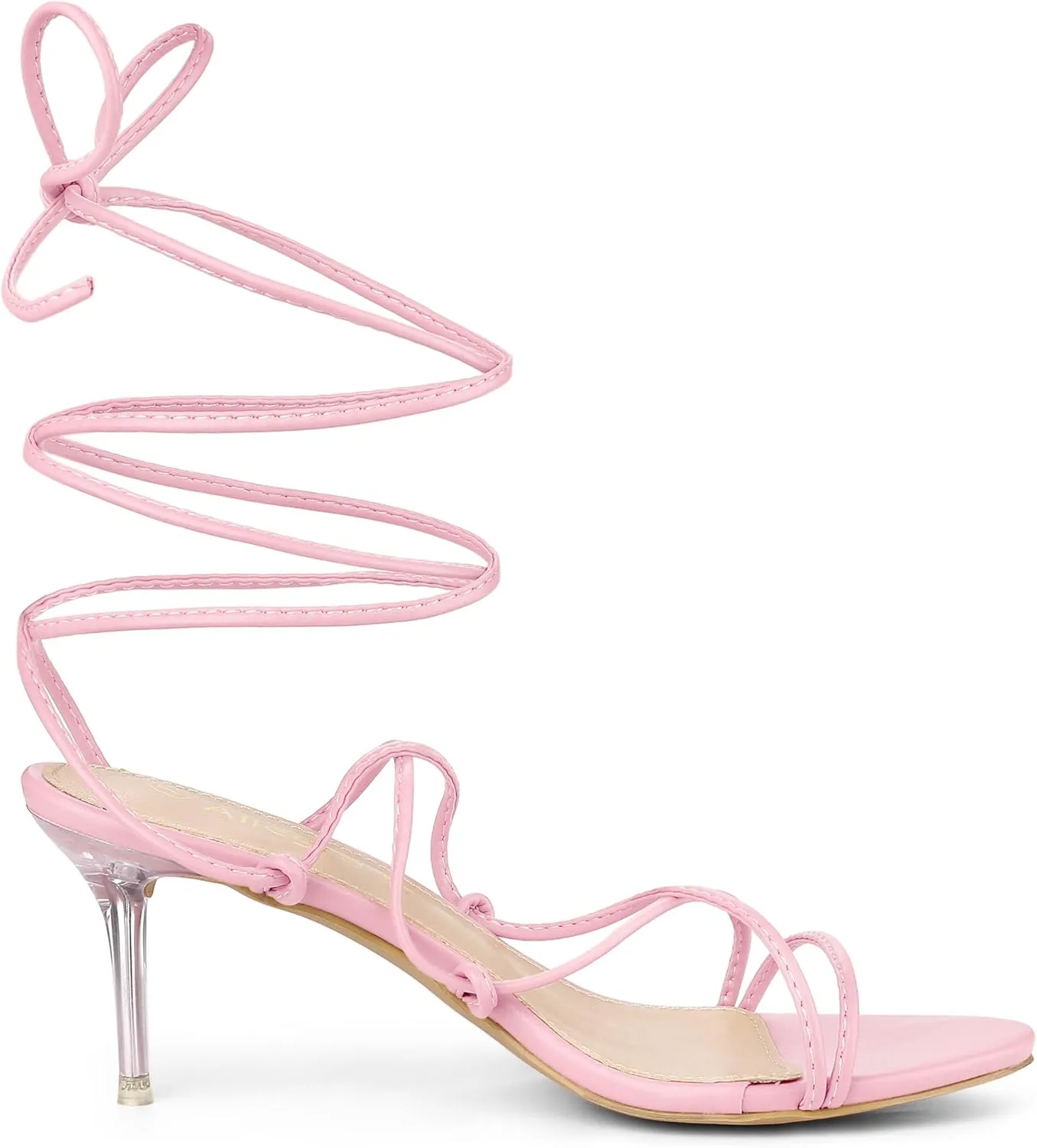 Allegra K Women's Lace Up Heels Strappy Stiletto Heel Sandals