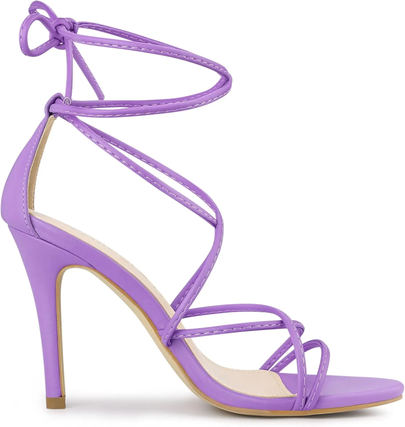 Allegra K Women's Lace Up Heels Strappy Stiletto Heel Sandals
