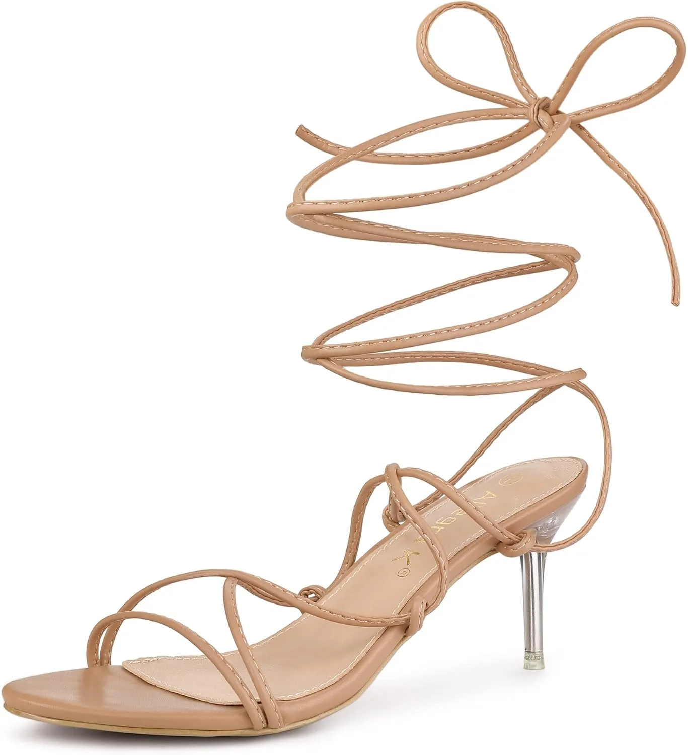 Allegra K Women's Lace Up Heels Strappy Stiletto Heel Sandals