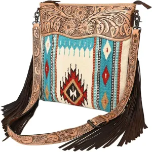 American Darling Cross Body Hand Tooled Saddle Blanket Genuine Leather Western Women Bag Handbag Purse | Crossbody Bag for Women | Cute Crossbody Bag | Crossbody Purse