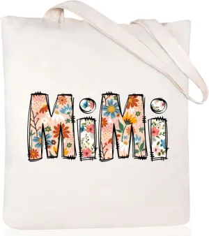 Andeiltech Canvas Tote Bag for Women, Aesthetic Travel Tote Bag Shoulder Reusable Grocery Bags Mom Birthday Gift