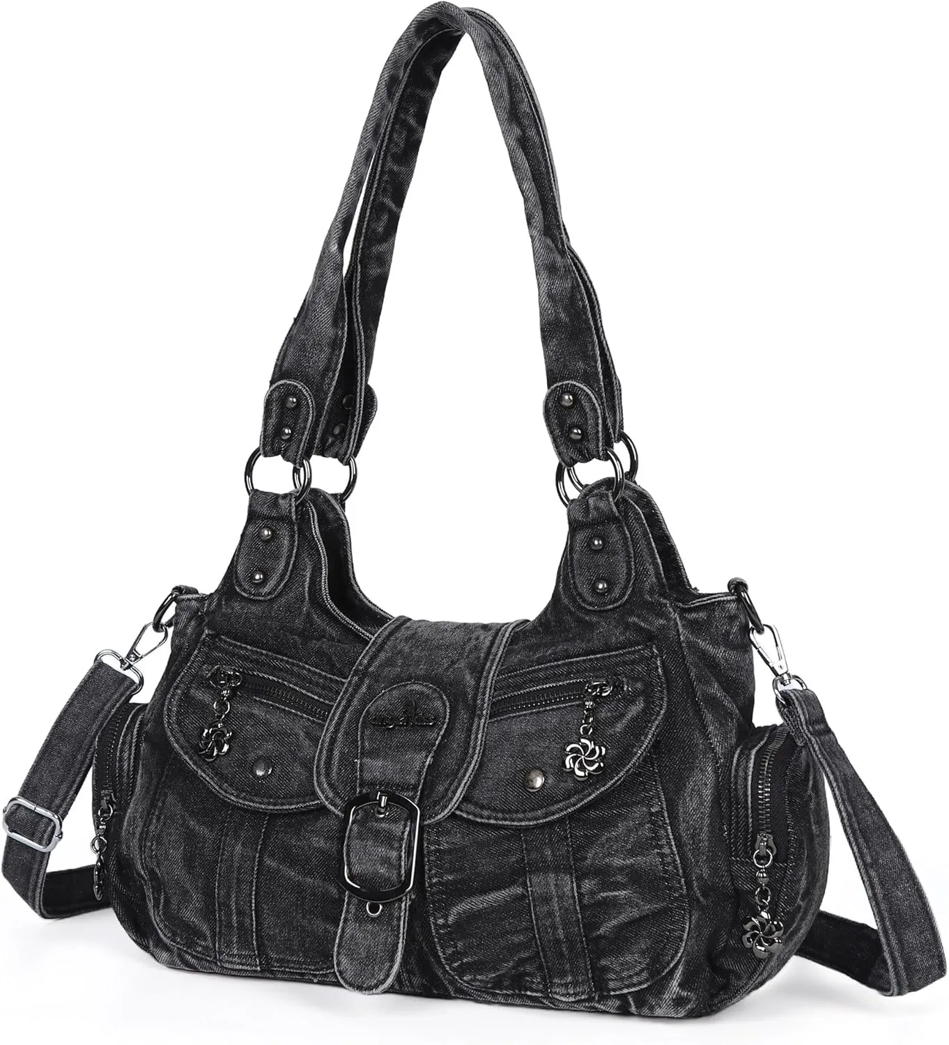 Angel Kiss Hobo Bags for Women Vegan Leather Shoulder Purses and Handbags Ladies Roomy Tote Bags Purse with Crossbody Strap