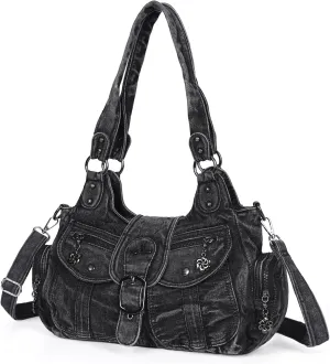 Angel Kiss Hobo Bags for Women Vegan Leather Shoulder Purses and Handbags Ladies Roomy Tote Bags Purse with Crossbody Strap