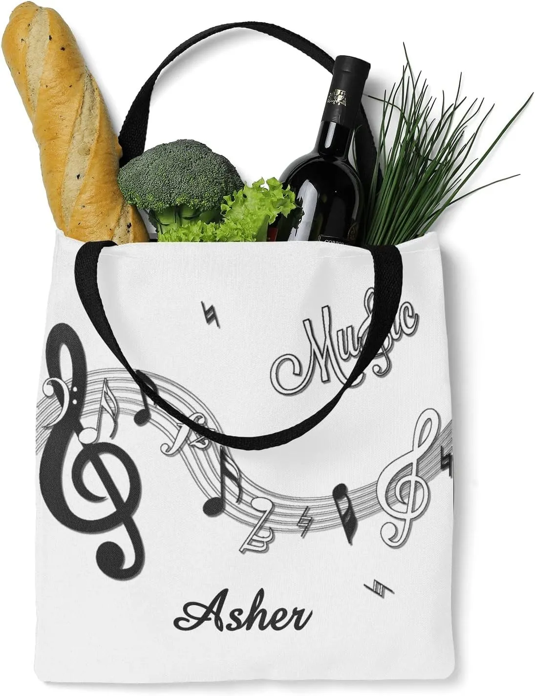 Animal Personalized Canvas Tote Bags, Reusable Bags for Shopping,Travel,School Handbag Gift