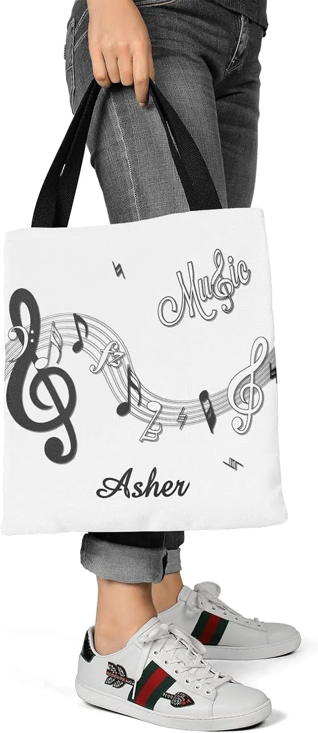 Animal Personalized Canvas Tote Bags, Reusable Bags for Shopping,Travel,School Handbag Gift