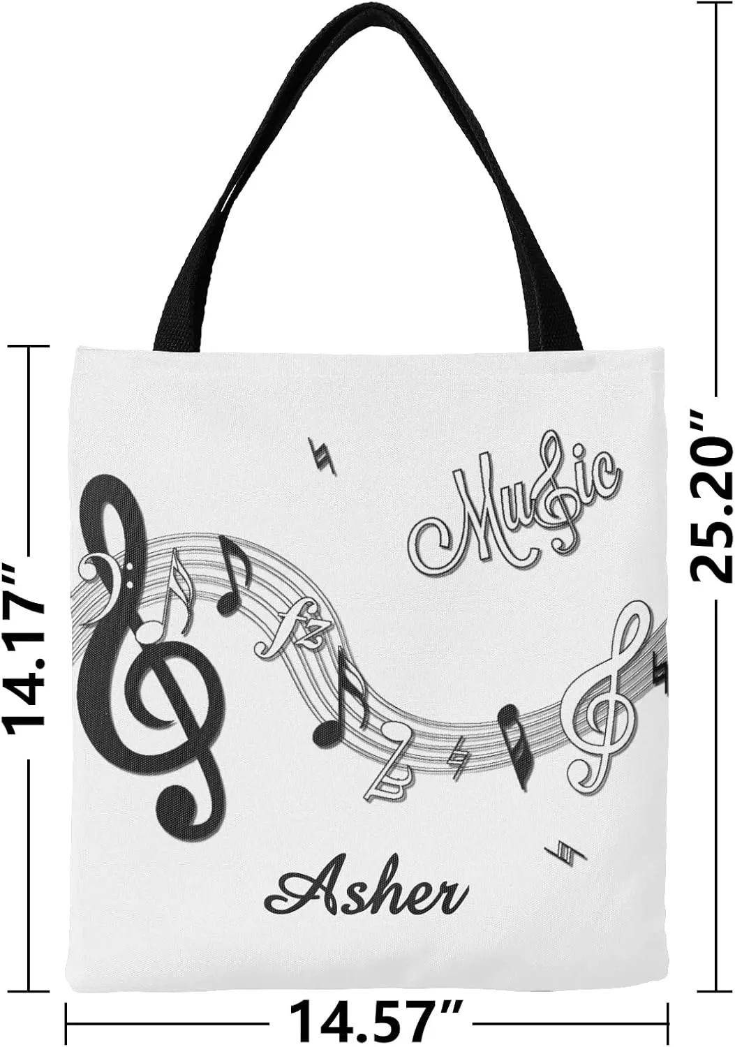 Animal Personalized Canvas Tote Bags, Reusable Bags for Shopping,Travel,School Handbag Gift