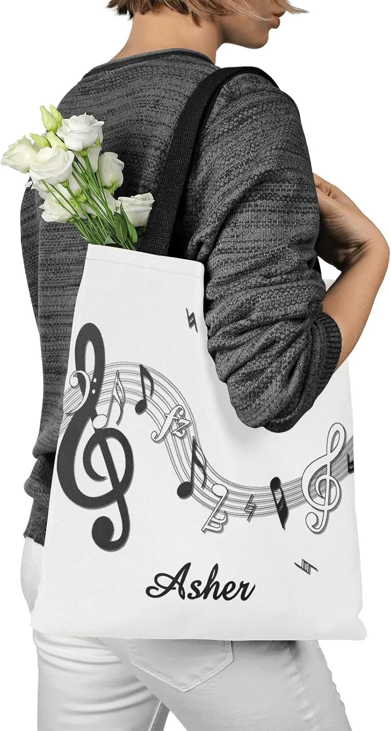 Animal Personalized Canvas Tote Bags, Reusable Bags for Shopping,Travel,School Handbag Gift