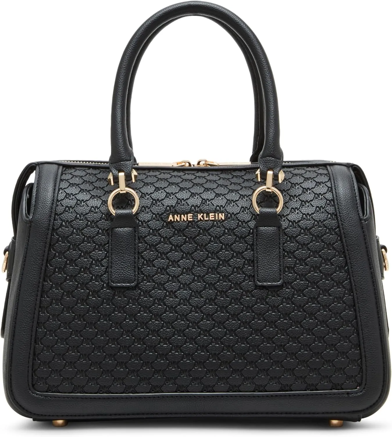 Anne Klein Embossed Ak Logo Top Zip Satchel