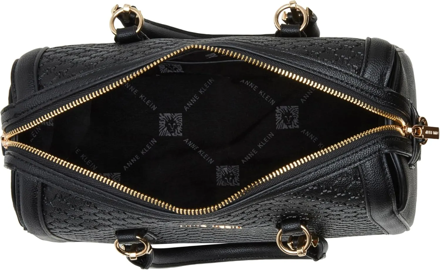 Anne Klein Embossed Ak Logo Top Zip Satchel