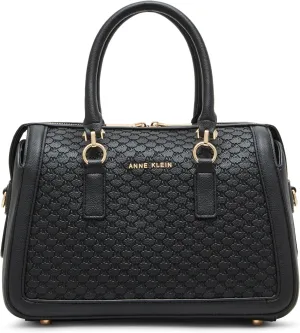 Anne Klein Embossed Ak Logo Top Zip Satchel