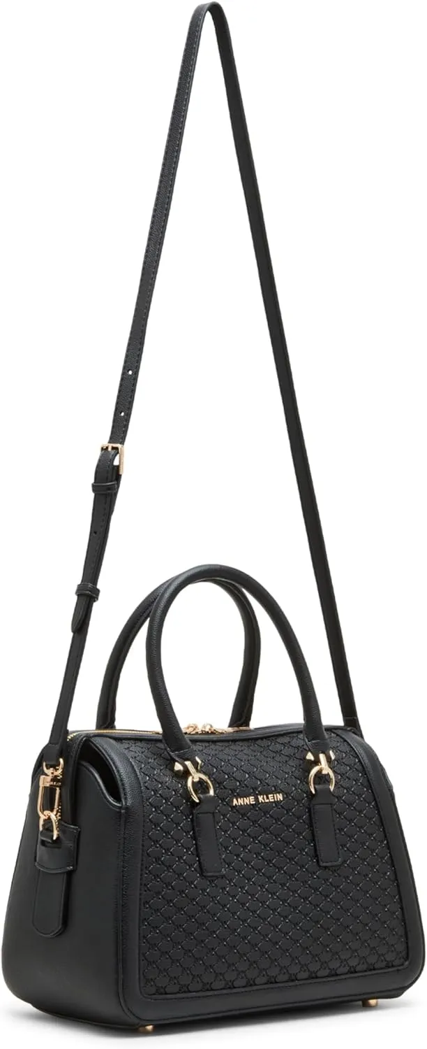 Anne Klein Embossed Ak Logo Top Zip Satchel