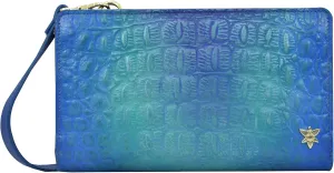Anuschka Women's Original Hand-Painted Leather RFID Blocking Organizer Wallet