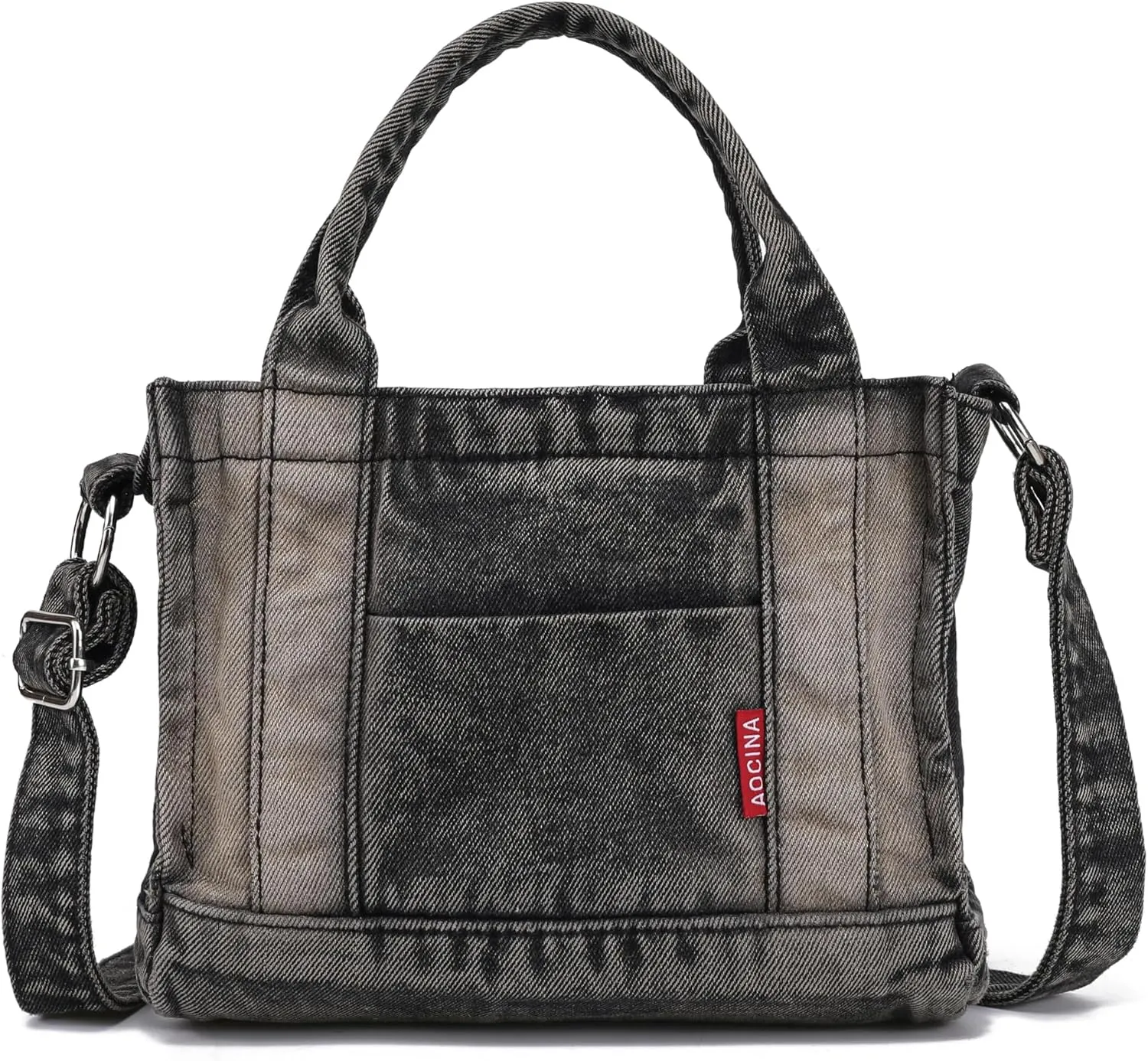 AOCINA Denim Purse Jean Tote Bag for Women Crossbody Shoulder Weekend Bags Denim Purses and Handbags for Women