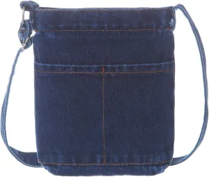 AOCINA Small Denim Purse Blue Jean Purse Shoulder Bag Denim Crossbody Bags for Women