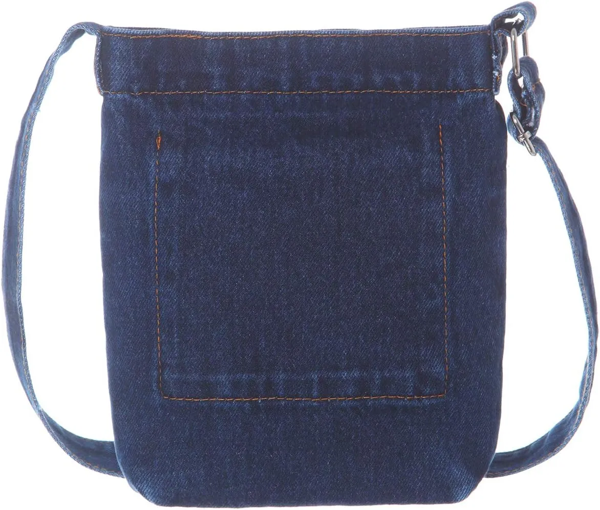 AOCINA Small Denim Purse Blue Jean Purse Shoulder Bag Denim Crossbody Bags for Women