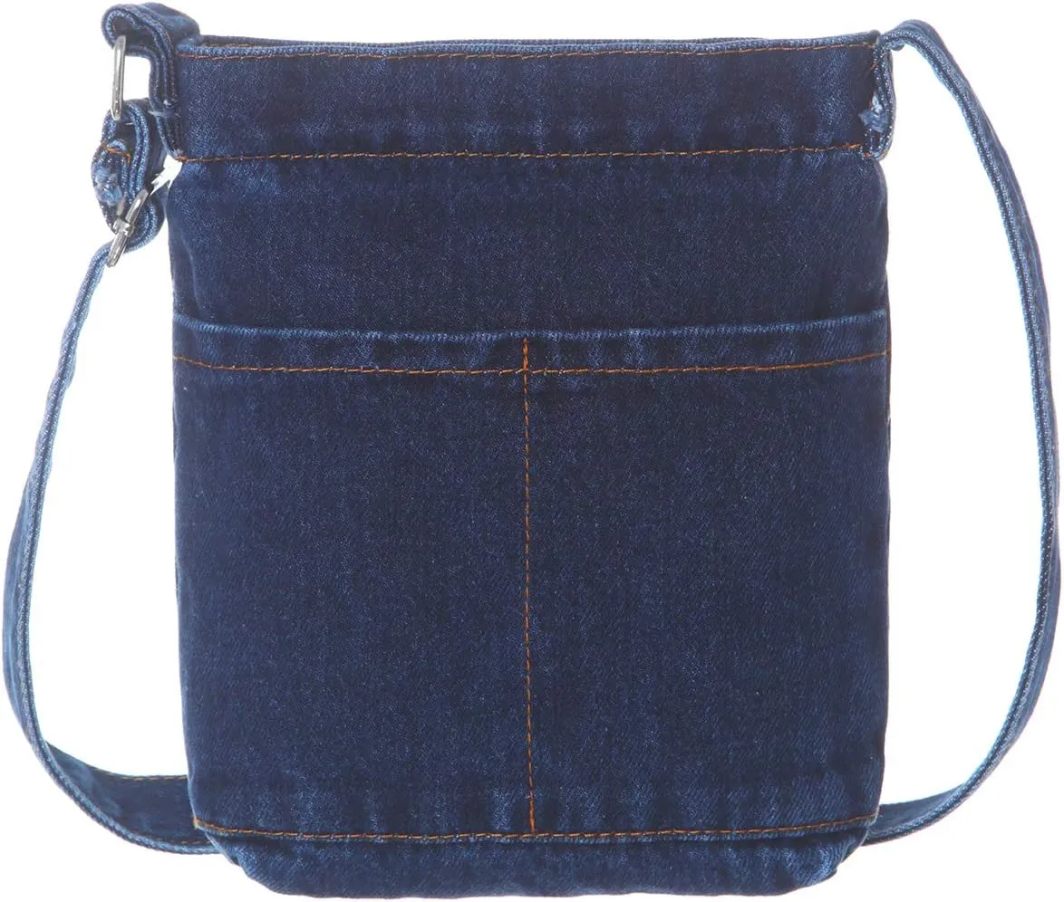 AOCINA Small Denim Purse Blue Jean Purse Shoulder Bag Denim Crossbody Bags for Women