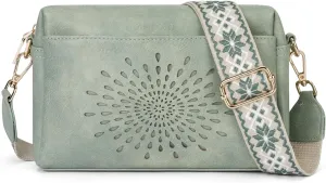 APHISON Small Crossbody Bags for Women, Triple Zip Crossbody Cell Phone Purse Shoulder Handbags with Adjustable Strap