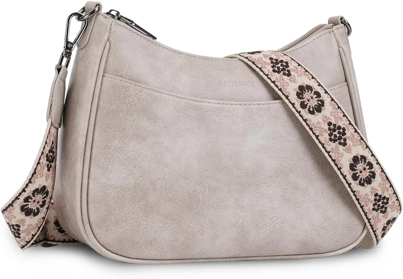 APHISON Trendy Leather Crossbody Purse with Adjustable Strap, Women's Shoulder Handbag