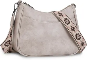 APHISON Trendy Leather Crossbody Purse with Adjustable Strap, Women's Shoulder Handbag