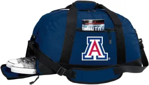 Arizona Wildcats Duffel Bag - University of Arizona Gym Bags w/SHOE POCKETS