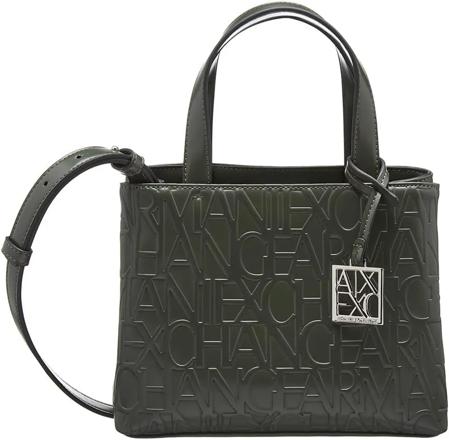 Armani Exchange Embossed Logo Small Open Shopping Bag