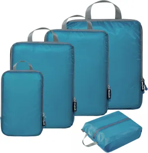 BAGAIL 5 Set/6 Set Ultralight Compression Packing Cubes Travel Accessories Expandable Packing Organizers