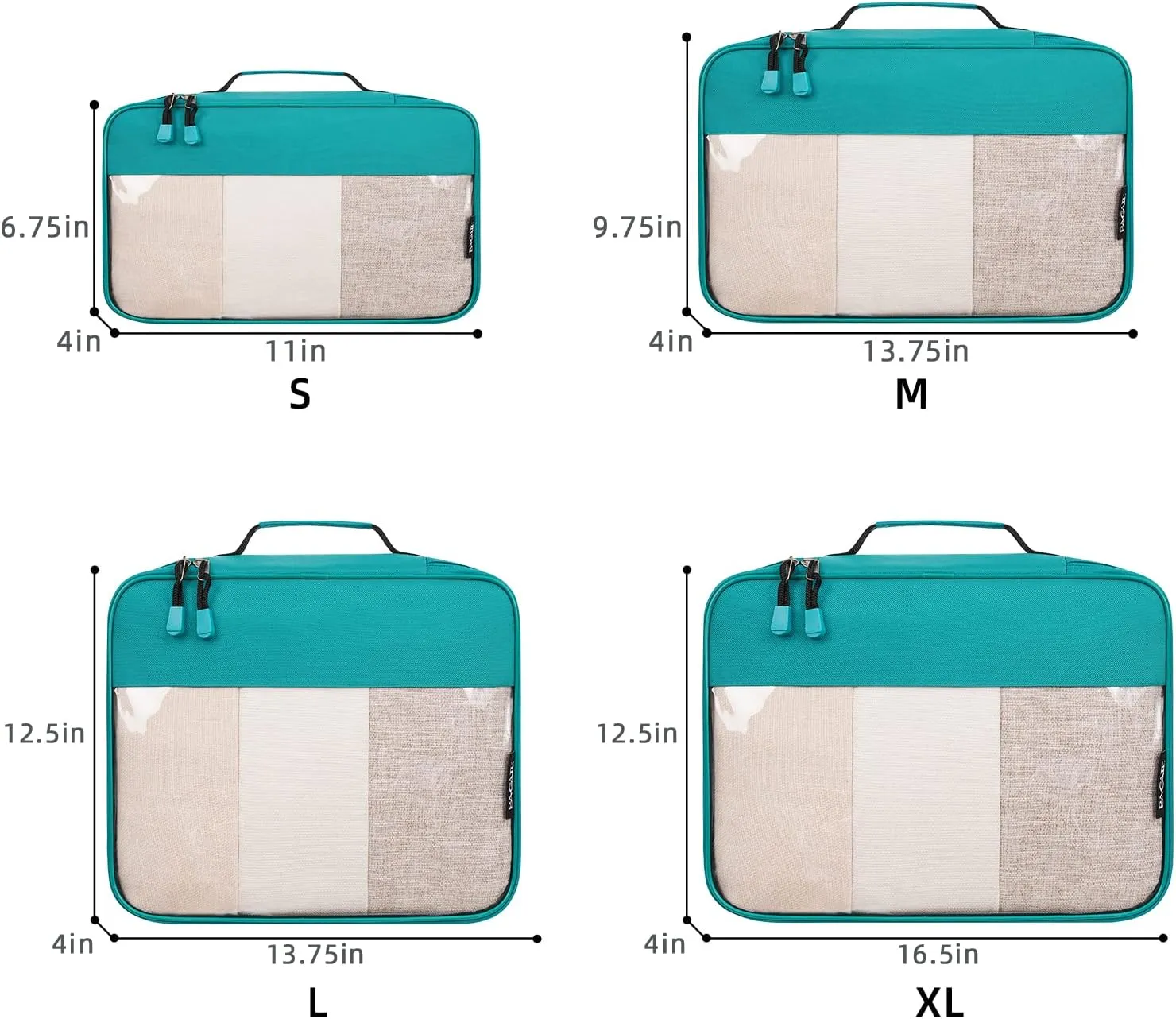 BAGAIL Clear Packing Cubes Packing Organizer for Travel Accessories Luggage suitcase