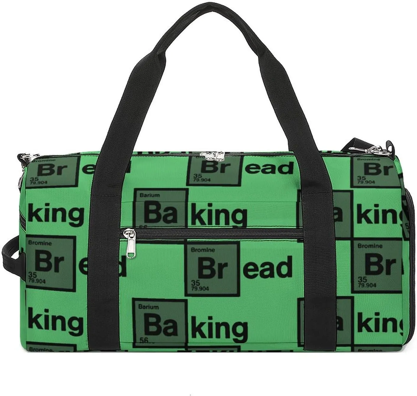 Baking Bread Chemicals Gym Bag for Men Women Travel Duffle Bags with Shoes Compartment Swim Dance Yoga