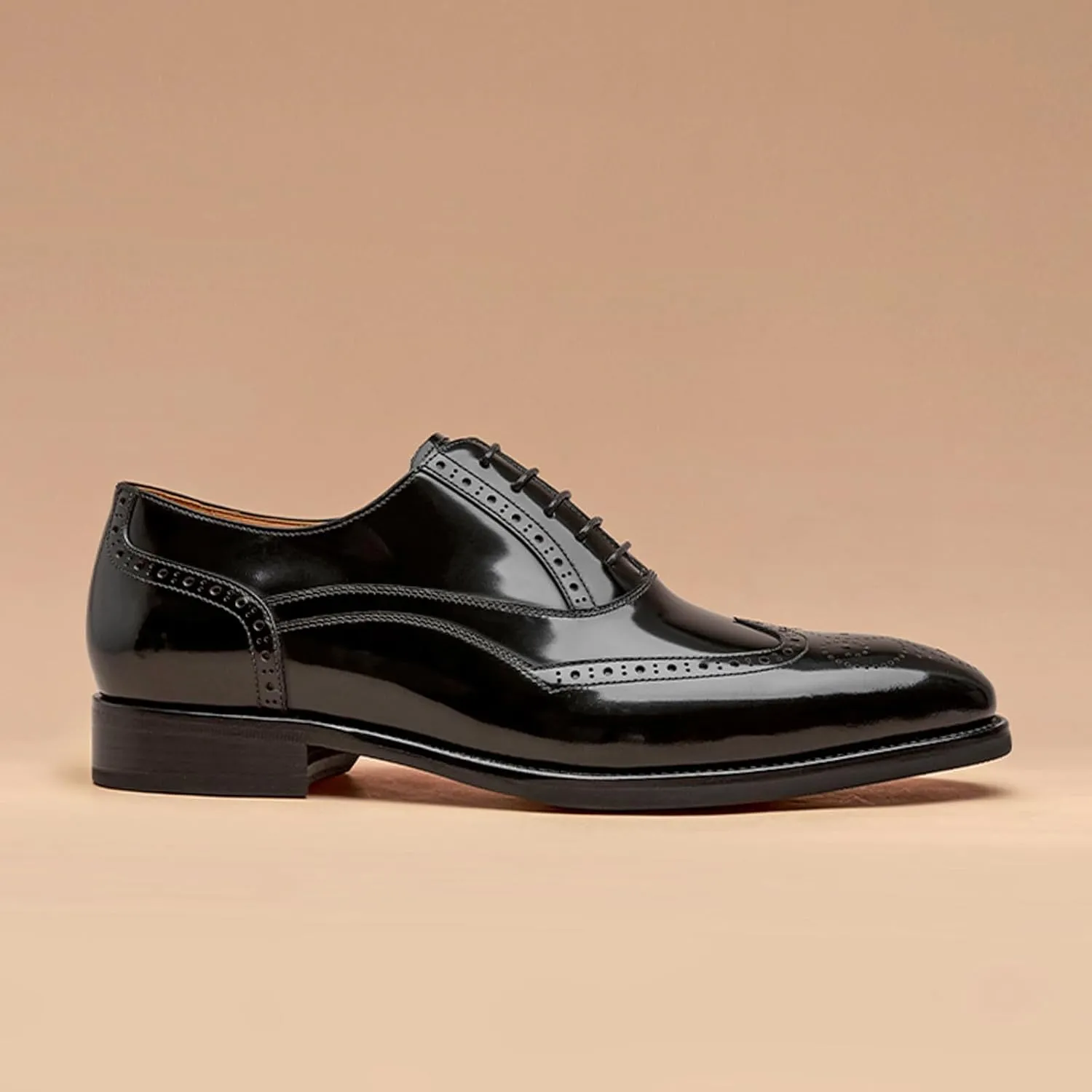 BEAU TODAY Oxfords Dress Shoes for Men Genuine Leather Brogue Oxford Shoes Lace Up Wedding Dress Shoes Mens Formal Business Mens Wingtip Shoes