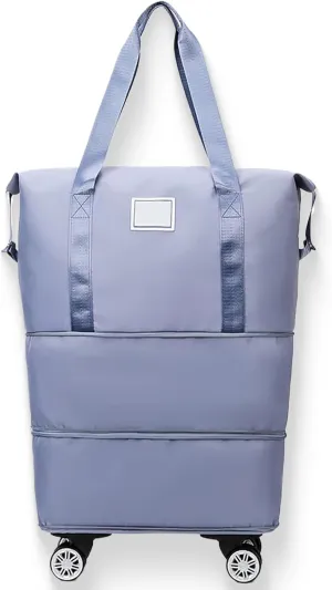 Beente Travel Bag With Wheels, 2025 New Large Capacity Travel Bag - Universal Wheel Removable, Large Expandable Tote Beente Travels Bags (Blue)