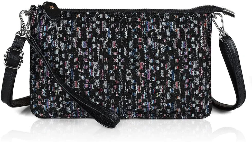 befen Genuine Leather Wristlet Clutch Wallet Purses Small Crossbody Bags for Women with RFID Blocking Card Slots