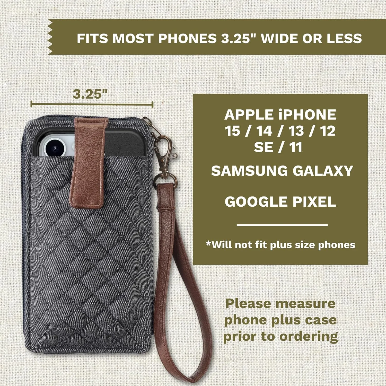 Bella Taylor Cell Phone Wristlet Wallet for Women with Smartphone Pocket and RFID Protection