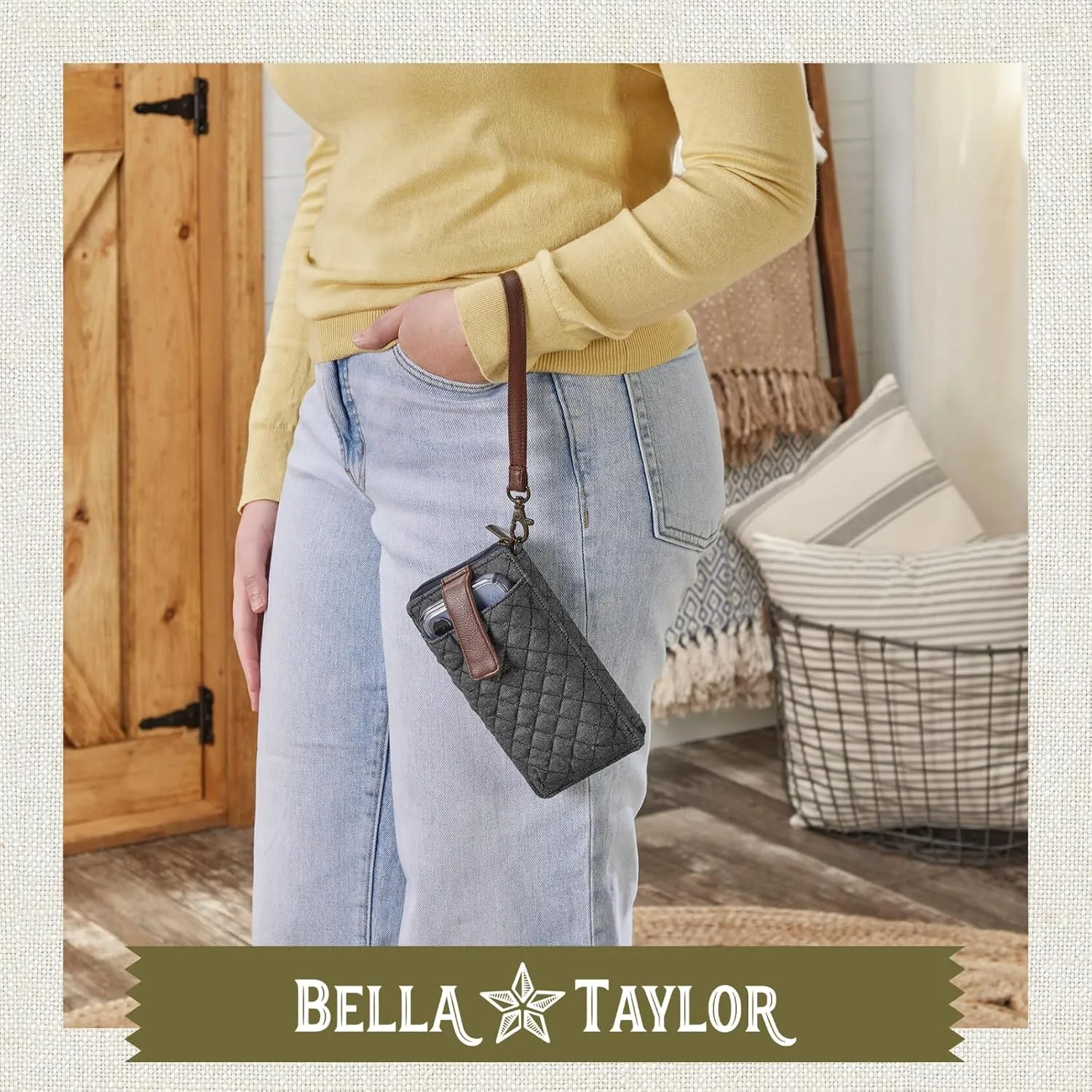 Bella Taylor Cell Phone Wristlet Wallet for Women with Smartphone Pocket and RFID Protection