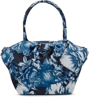 Betsey Johnson Denim Bow-Nanza Tote, Blue