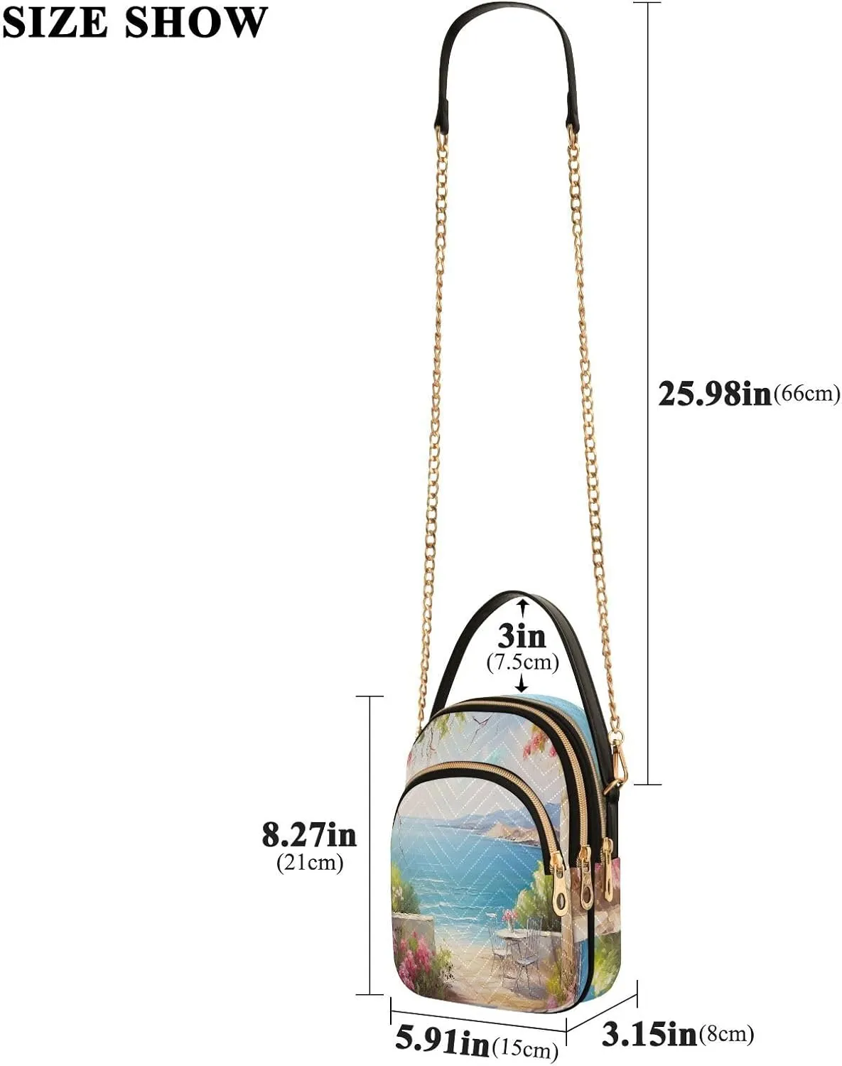 Black and Beige Plaid Handbag Crossbody with Removable Strap, Fashion Crossbody Bags for Women